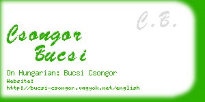 csongor bucsi business card